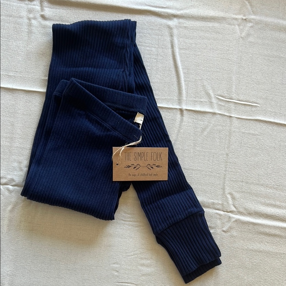 The Simple Folk Rib Legging Indigo - Picture 2 of 3